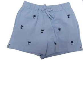 Polo Ralph Lauren BLUE Girl's Cotton Palm Tree Classic Fit Short, US M (8-10) - Picture 1 of 1
