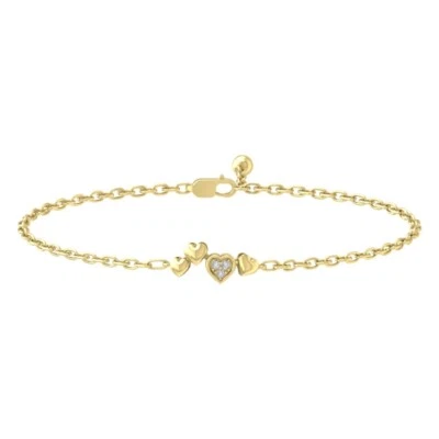 Brazalete Bolo Diamante Oro Amarillo 10K 1/20 Cttw, Color I-J, Claridad I2-I3, 7" Foto 1 de 4