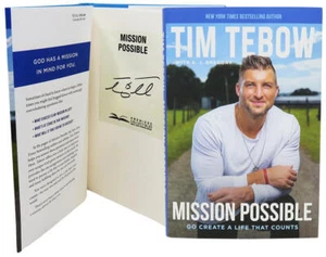 Tim Tebow Signed Mission Possible Hard Cover Book - (SCHWARTZ COA) - Picture 1 of 1