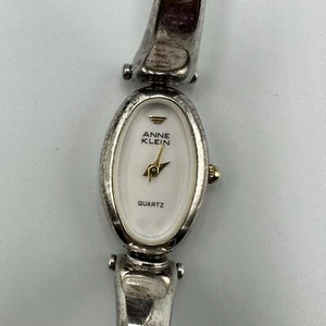 Anne Klein Watch Women Silver Tone Slim Dial Horsebit Buckle Band New Battery - Picture 1 of 15
