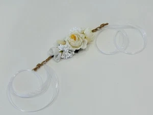 Brautjungfern Blumen Armband Satin Bändchen Rosa Nedime Bilekligi Rosen Hochzeit - Bild 1 von 4