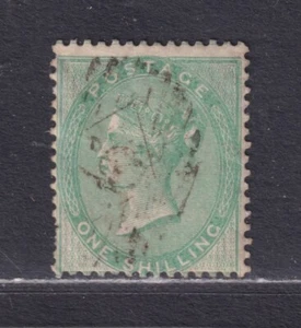 Gran Bretagna SG 72 Scott 28 1856 1/- verde Victoria senza lettere emblemi CV £350 - Foto 1 di 2