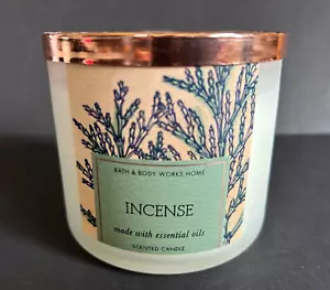 Bath & Body Works Incense 3 Wick Scented Candle Made with Essential Oils 14.5 OZ - Picture 1 of 6