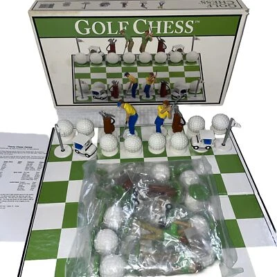 Golf Chess Set Big League Promotions Novelty Chess Board Game 2001 - Image 1 of 4