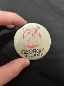 Vintage GEORGIA BULLDOGS Classic Button Pin Gameday Frat Tailgate UGA RARE