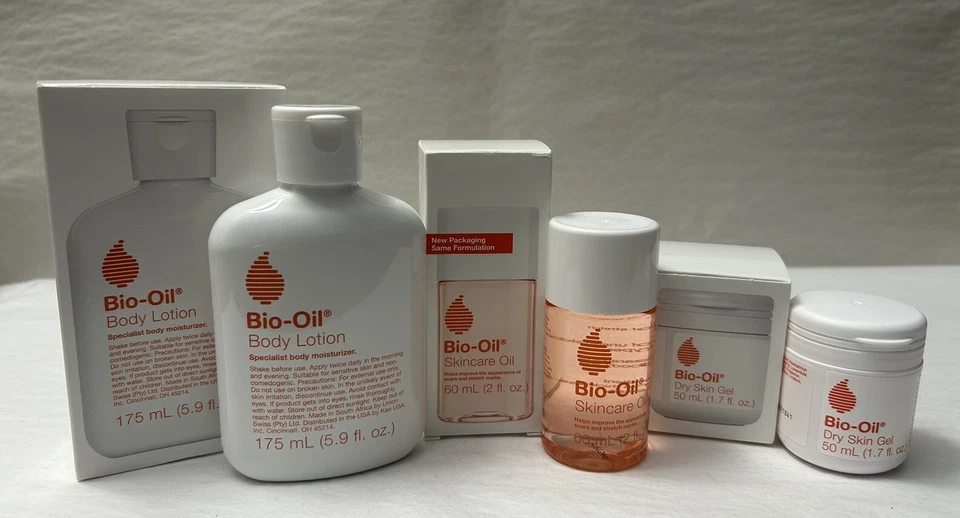 Bio-Oil Skincare Set for Scars Stretch Marks and Dry Skin 3 Pc Travel Size Kit