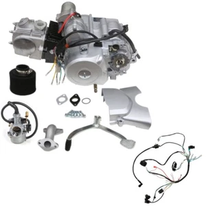 4-Stroke Semi-Auto 125cc Electric Start Engine Single Cylinder+Wiring Harness - Foto 1 di 13