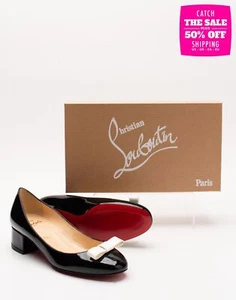 RRP€800 CHRISTIAN LOUBOUTIN Leather Opera Shoes US7.5 UK4.5 EU37.5 Made in Italy - Imagen 1 de 12