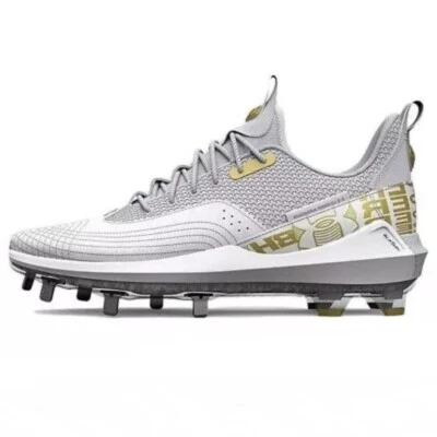 Under Armour Bryce Harper 7 Baseball Cleats White Gold 3025582-100 Men Size 8 - Image 1 of 4