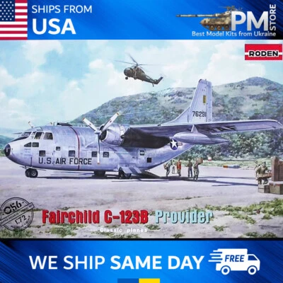 Roden 056 Fairchild C-123B Provider American Airplane plastic model kit 1/72 - Image 1 of 4