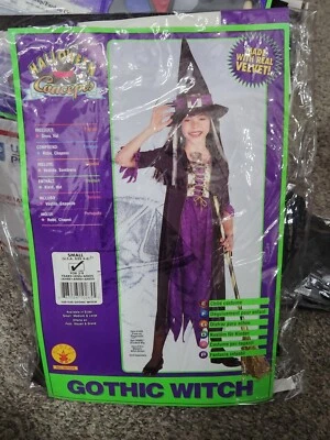 RUBIES PURPLE WITCH HALLOWEEN COSTUME SMALL 4-6 AGE 3-4 Dress-Up  - Image 1 of 4