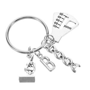 Anneau De Clé Microscope Porte-clés Cadeau Remise Des Diplômes Pendentif Unique - Zdjęcie 1 z 12