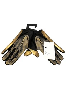 Nike Vapor Jet 7.0 Football Gloves Receiver Gold Black Adult Size XL NWT - Picture 1 of 3