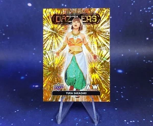 Yuka Sakazaki 2023 UD AEW Orange Dazzlers Holofoil Wrestling cubierta superior - Imagen 1 de 12