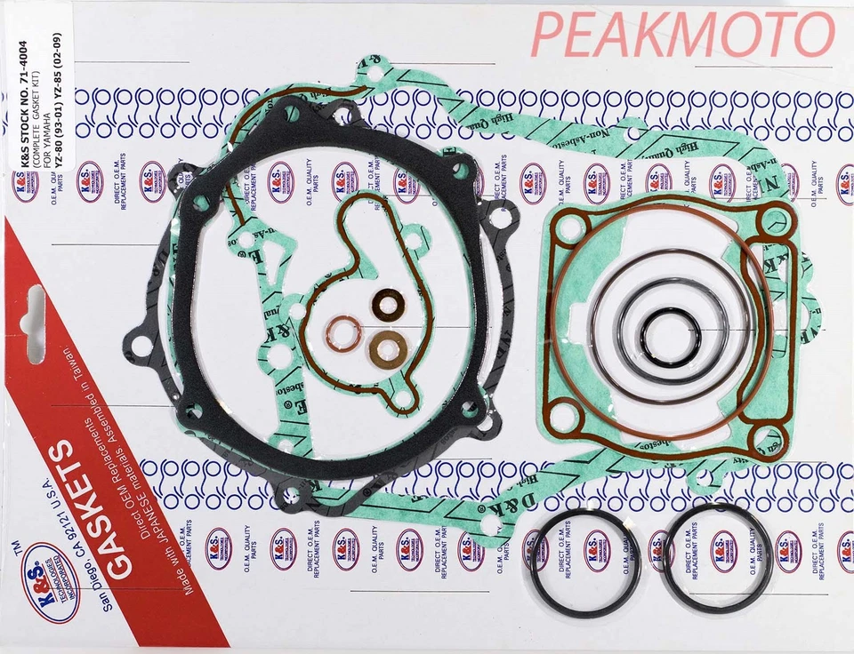 Yamaha YZ80 1993-2001, YZ85 2002-2016 Kit de juntas completo K&S 71-4004 Foto 1 de 1