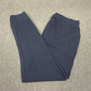 columbia Track Pants Mens LARGE blue cotton winter Jogger fleece Size L - Picture 1 of 12