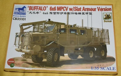 BRONCO BUFFLO 6X6 MPCV W/SLAT ARMOUR, SCALE 1/35 #CB35101 FACTORY SEALED - Image 1 of 3