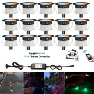 Smart RGB+WW LED Recessed Deck Decking Lights Lamp Kitchen Spotlight IP65 Set - Image 1 of 4