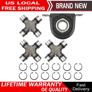 Driveshaft Carrier Bearing and U Joint Kit for Ford F250 F350 Superduty 4WD 4X4 - Picture 1 of 7