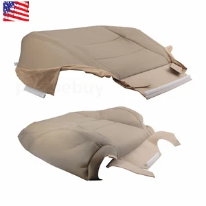 Fit 2008-2012 Honda Accord Leather Driver Bottom & Lean Back Seat Cover Tan - Picture 1 of 17