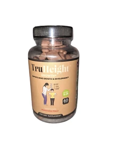 TruHeight Growth, Supports Bone Growth & Development, Watermelon, 60 Veg Gummies
