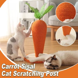 Carrot Cat Scratching Post Vertical Climbing Frame Interactive Toy for Cats AU - Picture 1 of 12