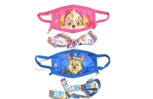 Paw Patrol 2er Pack Kinder Gesichtsmaske waschbar mit abnehmbarem Riemen NEU VERSIEGELTE TASCHE - Bild 1 von 12