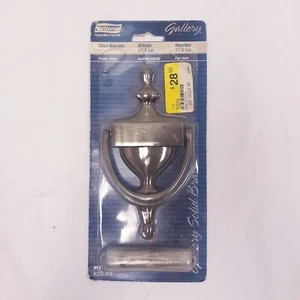 National N325-316 Solid Brass Door Knocker 7" Pewter Finish free shipping - Picture 1 of 4