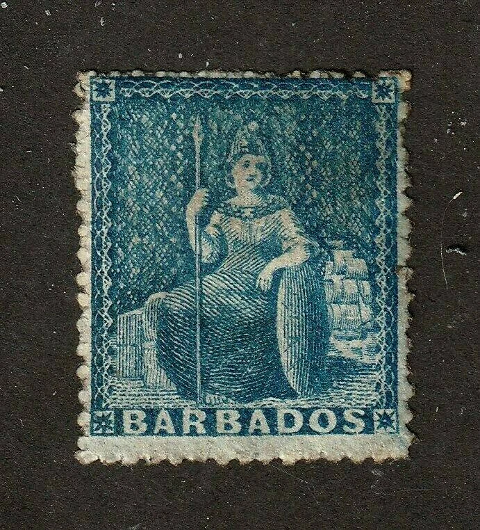 Sello de Barbados #25 MHOG, 1870, perf.15, SCV $2750,00  Foto 1 de 1