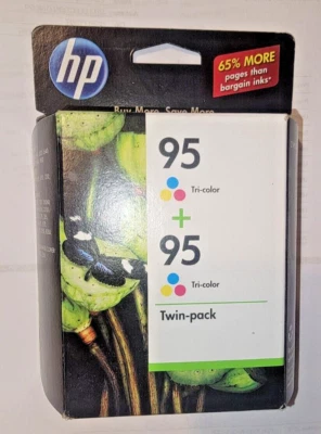 HP95 TRI-COLOR, CD886FN, TWIN-PACK, OLD STOCK, SEALED, NEW - Image 1 of 4