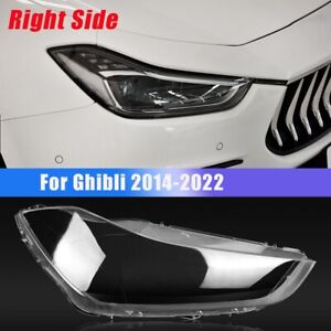 Right Clear Headlight Headlamp Lens Cover For Maserati Ghibli 2014-2018