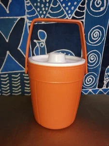 Very Cool Hip And Retro 1970's Vintage Orange Rubbermaid Ice Bucket  - Bild 1 von 10