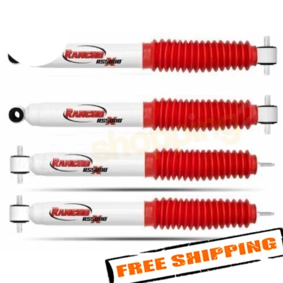 Rancho Set of 4 Front & Rear RS5000X Shock Absorbers for 1984-2001 Jeep Cherokee Foto 1 de 2