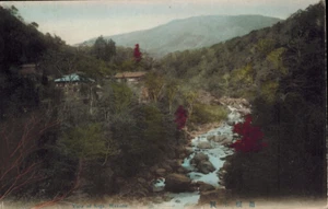 Cartolina non spedita di VEDUTA DI KIGA, HAKONE GIAPPONE, paesaggio giapponese montagne - Foto 1 di 2
