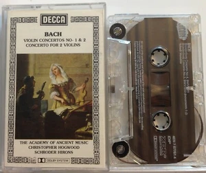 Bach, Hogwood, Hirons: Violin Concertos No. 1 and 2 (Cassette Decca Taiwan) *VG* - Picture 1 of 2