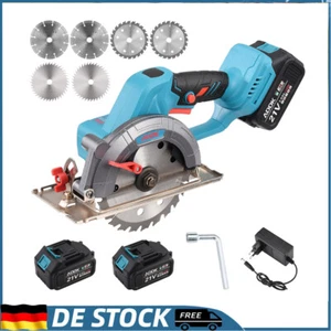 Mini Bürstenlose Kreissäge Handkreissäge mit 6 Sägeblätter für Makita 21V - Bild 1 von 12