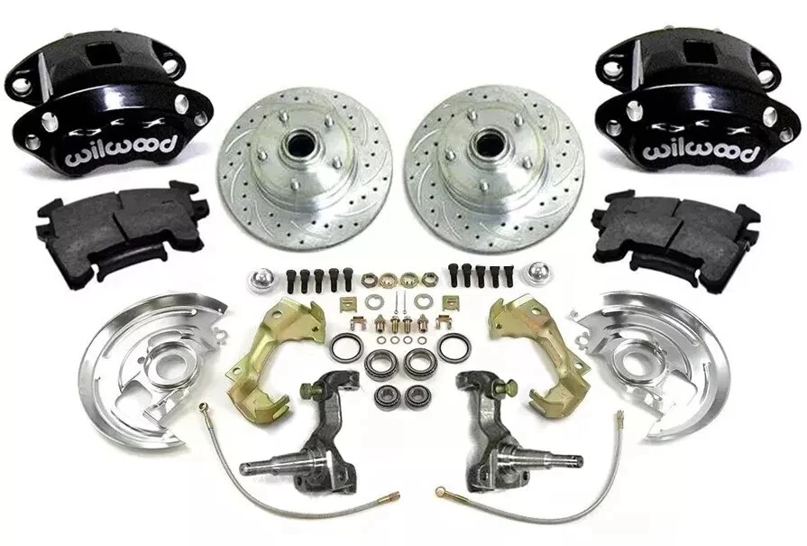 1968 1972 Oldsmobile Cutlass Front Disc Brake Kit Conversion Stock Black Wilwood - Image 1 of 1