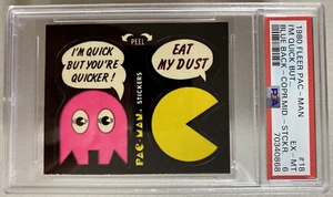 1980 Fleer Pac-Man #18 - "Im Quick But ..." Blue Back PSA 6 EX-MT - Bild 1 von 10