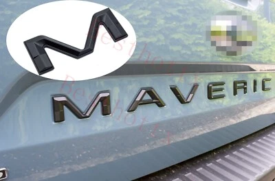 Letras de inserción de puerta trasera de plástico 3D negro mate para Ford Maverick 2022+ puerta trasera  Foto 1 de 4