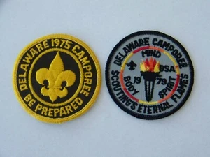 Delaware Council Camporee Boy Scouts of America BSA 2 Different Patches 1975 &79 - Picture 1 of 1