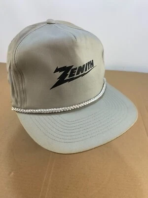 De colección Años 70 80 Zenith TV Televisión Radio Estéreo Audio Trinquete Sombrero Gorra Grunge Foto 1 de 4