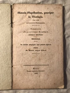 Historia Flagellantium, praecipue in Thuringia 1835 - Flagellantismus - RAR - Picture 1 of 4