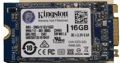 "Used Kingston 16GB SSD Acer Chromebook Hard Drive (RBU-SNS4151S3/16GD)" - Image 1 of 3