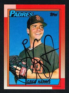 Greg Harris #572 signed autograph auto 1990 Topps Baseball Trading Card