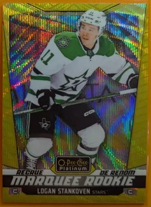 2024-25 PeeChee Platinum #202 Logan Stankoven Neon Yellow Surge Marquee Rookies - Bild 1 von 2