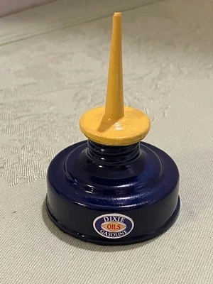 DIXIE Vintage Pump OIL CAN Gasoline Station Gas Motor Car Garage MINI Decal Sign - Image 1 of 4