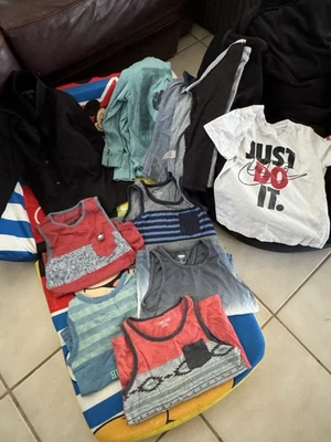 4-5t Boys Tank Top Long Sleeve Bundle With Button Up And Nike Shirt - Image 1 of 4