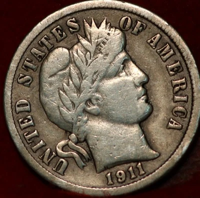 1911 Philadelphia Mint Silver Barber Dime - Image 1 of 2