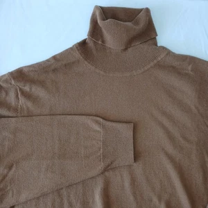 Orvis Herren Pullover groß braun Rollkragen Seide Kaschmir Baumwolle leise Luxus  - Bild 1 von 8