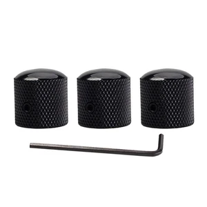 3pcs Electric Bass Guitar Volume Tone Control Knobs with Hole Dome Knobs with - Picture 1 of 12